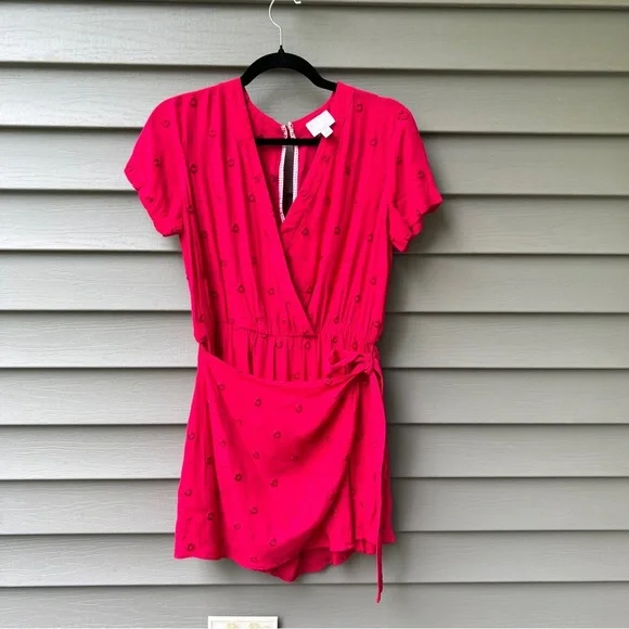 Anthropologie ett:twa Romper Embroidered Pink Women's Size S - Picture 2 of 16